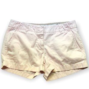 J Crew Chino 100% Cotton broken in shorts Sz 4 light pink Weathered city fit